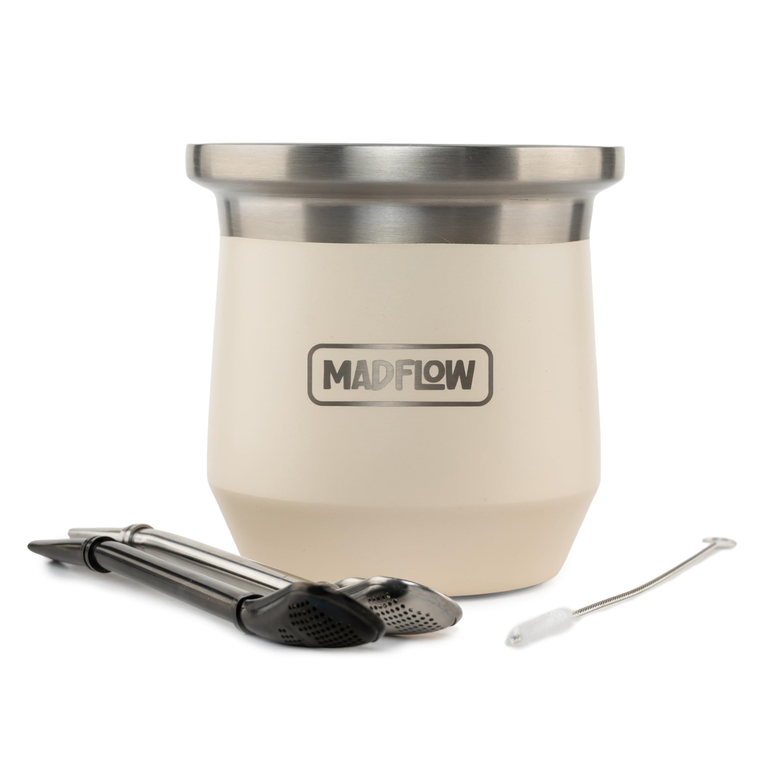 Amazon.com: MADFLOW Yerba Mate Cup. Stainless Steel Mate Cup with